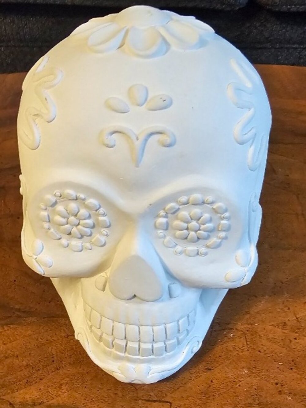 NEW Ready to Paint Plaster Sugar Skull Day of the Dead Día de Muertos Halloween